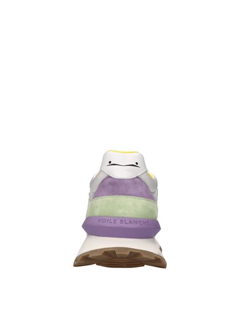 Sneakers in camoscio,pelle e tessuto VOILE BLANCHE | QWARK HYPE WOMAN 0012018292.01.EF02BIANCO-VERDE-VIOLA